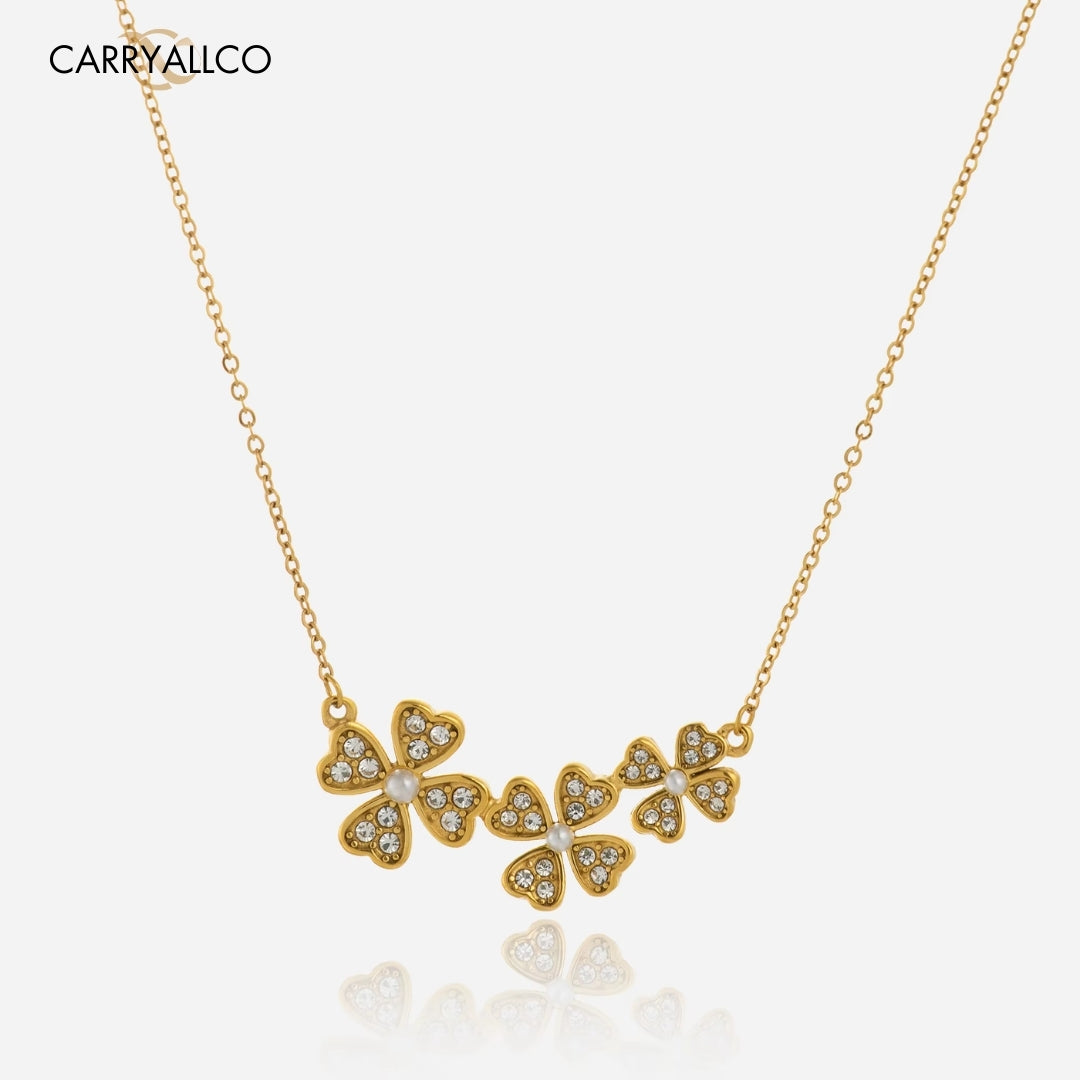 18K Gold Plated Daisy Flower Pendant Necklace Carryallco