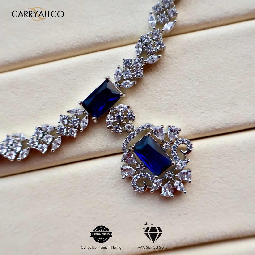 Carryallco Crystal Grace American Diamond Necklace Set