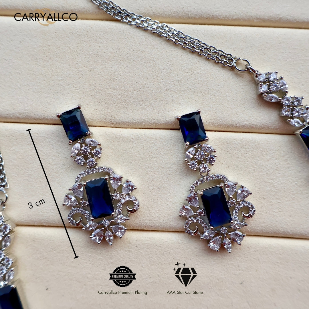 Carryallco Crystal Grace American Diamond Necklace Set