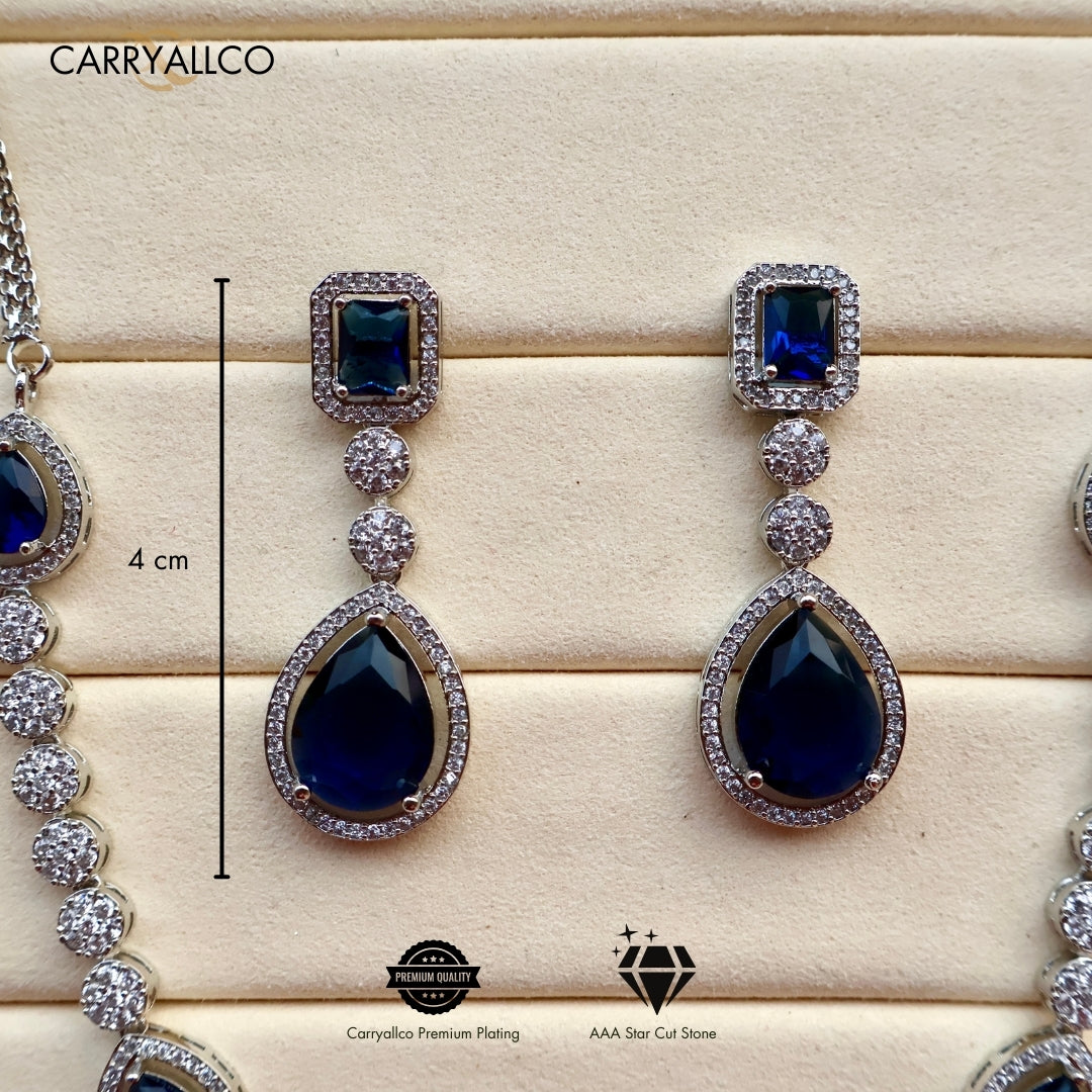 Carryallco Royal Gleam American Diamond Necklace Set