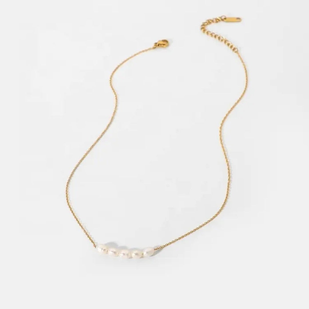 Dainty 18K Gold Plated Freshwater Pearl Necklace