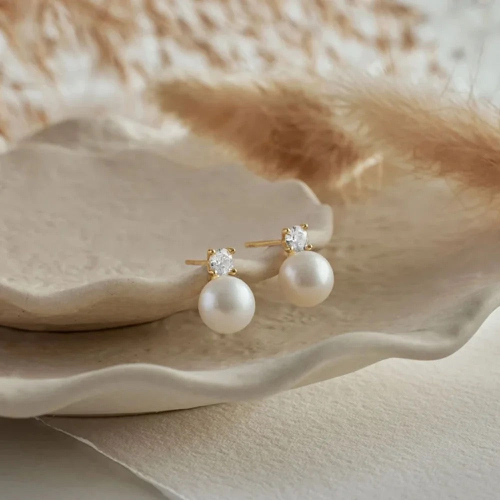 Carryallco Timeless Elegance Pearl Earrings