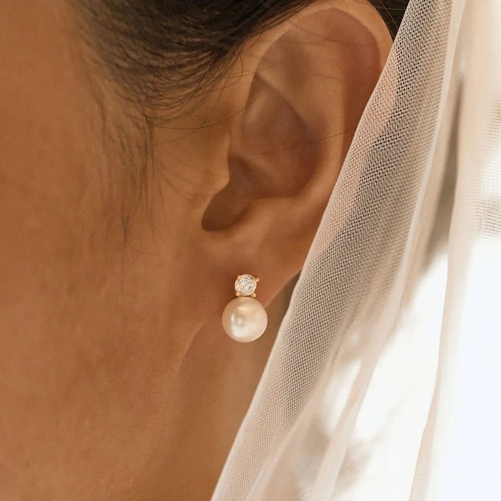 Carryallco Timeless Elegance Pearl Earrings