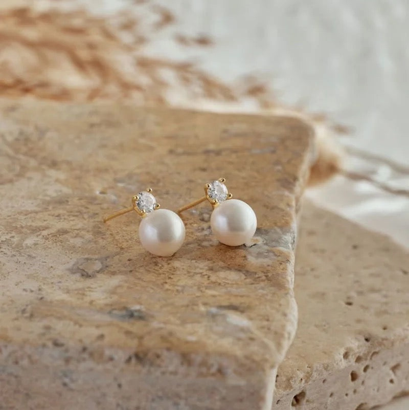 Carryallco Timeless Elegance Pearl Earrings