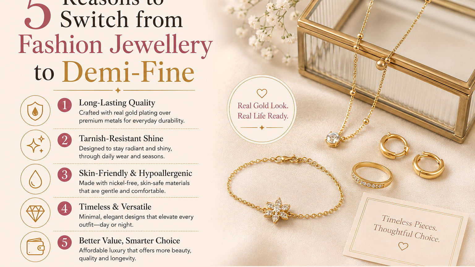 Fine Jewellery vs Demi-Fine Jewellery: What's the Difference? | Carryallco
