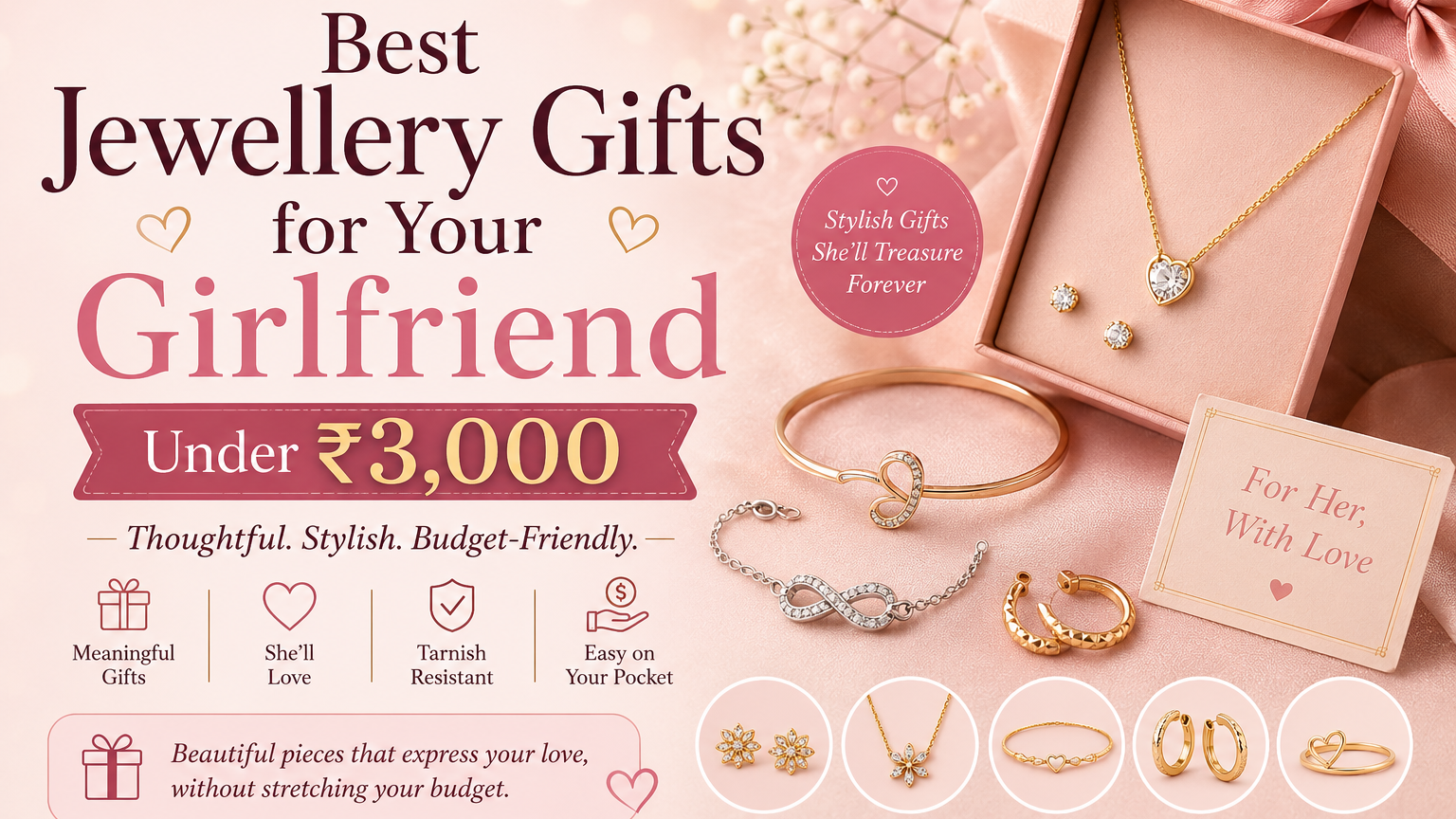 Best Jewellery Gifts for Girlfriend Under Rs 3000 – Gold Jewellery India | Carryallco