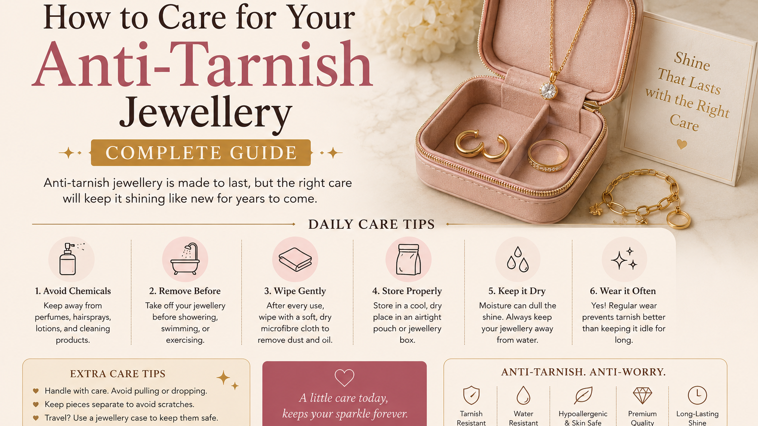 How to Care for Your Anti-Tarnish Jewellery (Complete Guide)