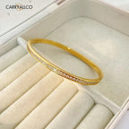 18K Gold-Plated Brilliant Cut Stone Titanium Steel Bracelet Carryallco