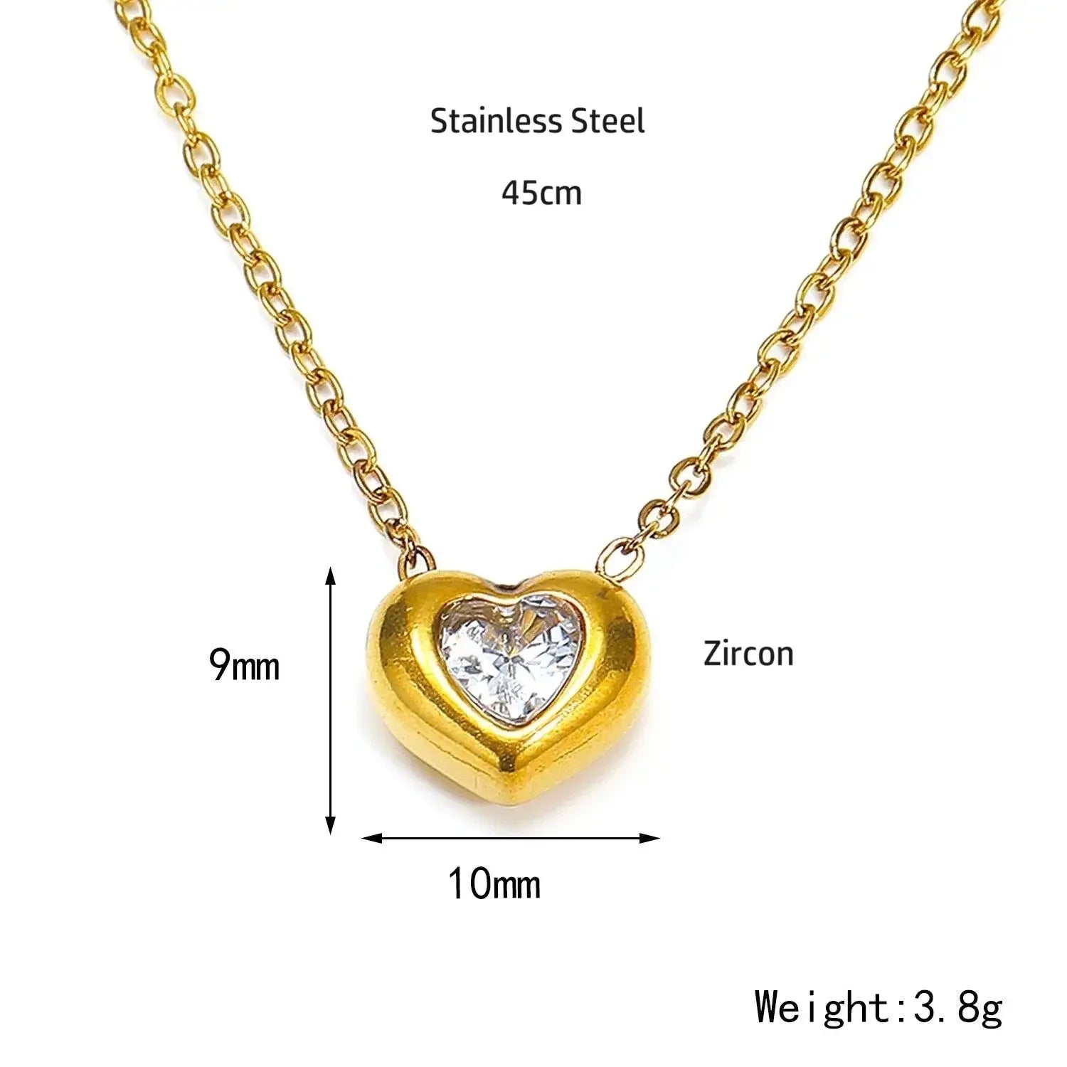 18K Gold Plated Celestial Heart Sparkle Pendant – Demi-Fine