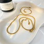 Crisscross Nugget Pendant Necklace – Worn View | 18K Gold Plated | Carryallco India