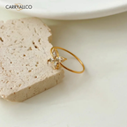 18K Gold-Plated Dainty Butterfly Zirconia Ring Carryallco