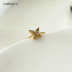 18K Gold-Plated Dainty Butterfly Zirconia Ring Carryallco