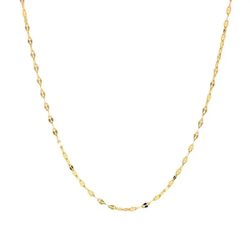 18K Gold Plated Dainty Twisted Minimalist Chain – Demi-Fine