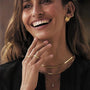 18K Gold Plated Hammered Texture Earrings