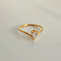 18K Gold Plated Moissanite Zircon Ring Carryallco