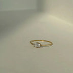 18K Gold Plated Moissanite Zircon Ring Carryallco