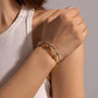 Carryallco 18K Gold Plated Round Ball Open Bangle