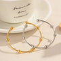 Carryallco 18K Gold Plated Round Ball Open Bangle