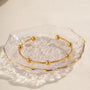 Carryallco 18K Gold Plated Round Ball Open Bangle
