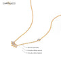 18K Gold Plated Sleek Moissanite Pendant Chain – Demi-Fine