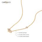18K Gold Plated Sleek Moissanite Pendant Chain – Demi-Fine