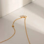 18K Gold Plated Sleek Moissanite Pendant Chain – Demi-Fine