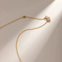 18K Gold Plated Sleek Moissanite Pendant Chain – Demi-Fine
