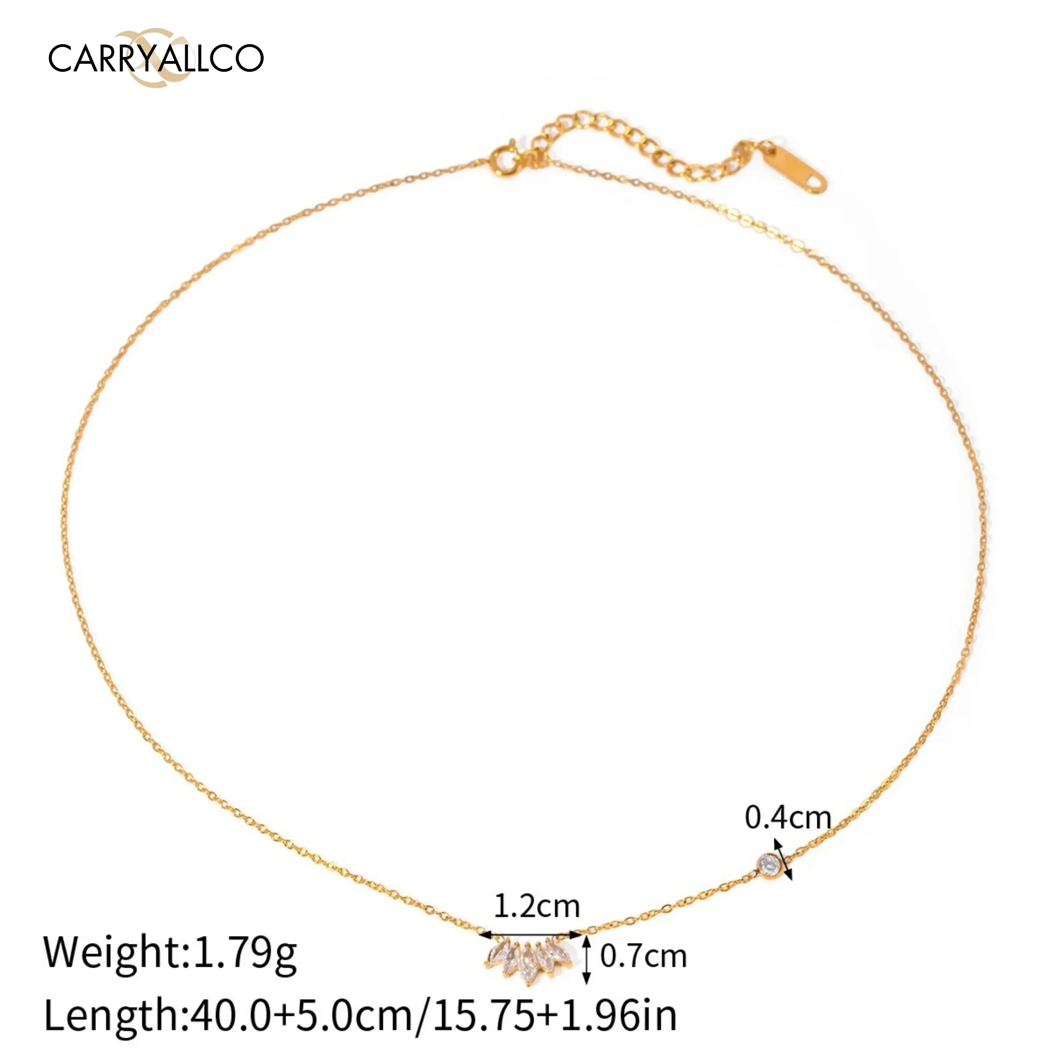 18K Gold Plated Sleek Moissanite Pendant Chain – Demi-Fine