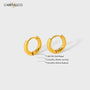 18K Gold Plated Solid Double-Layer Hoop Earrings