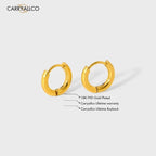 18K Gold Plated Solid Double-Layer Hoop Earrings
