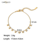 Carryallco 18K Gold Plated Demi-fine Tassel Zircon Bracelet