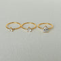 Water Drop Zircon Ring – Size Comparison | 18K Gold Plated | Carryallco India