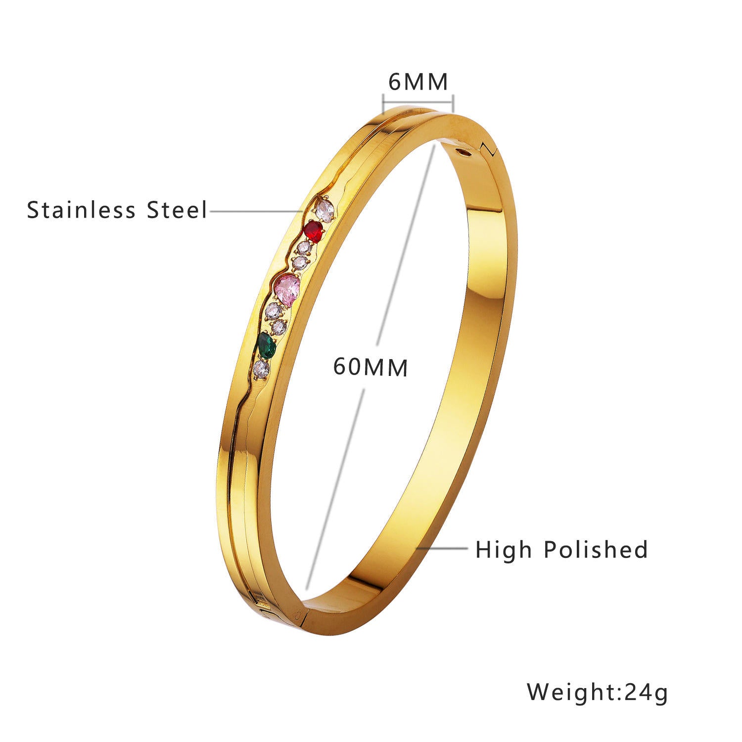 Multi-Colour Stone Bangle
