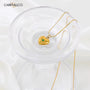 18K Gold Plated Heart & Star Brilliant Cut Stone Necklace Carryallco