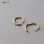 18K Gold Plated Solid Double-Layer Hoop Earrings Carryallco