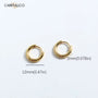 18K Gold Plated Solid Double-Layer Hoop Earrings Carryallco