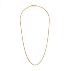 Gold necklace on a white background