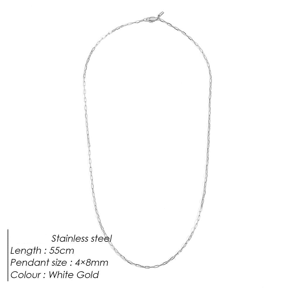 Silver necklace with pendant on a white background