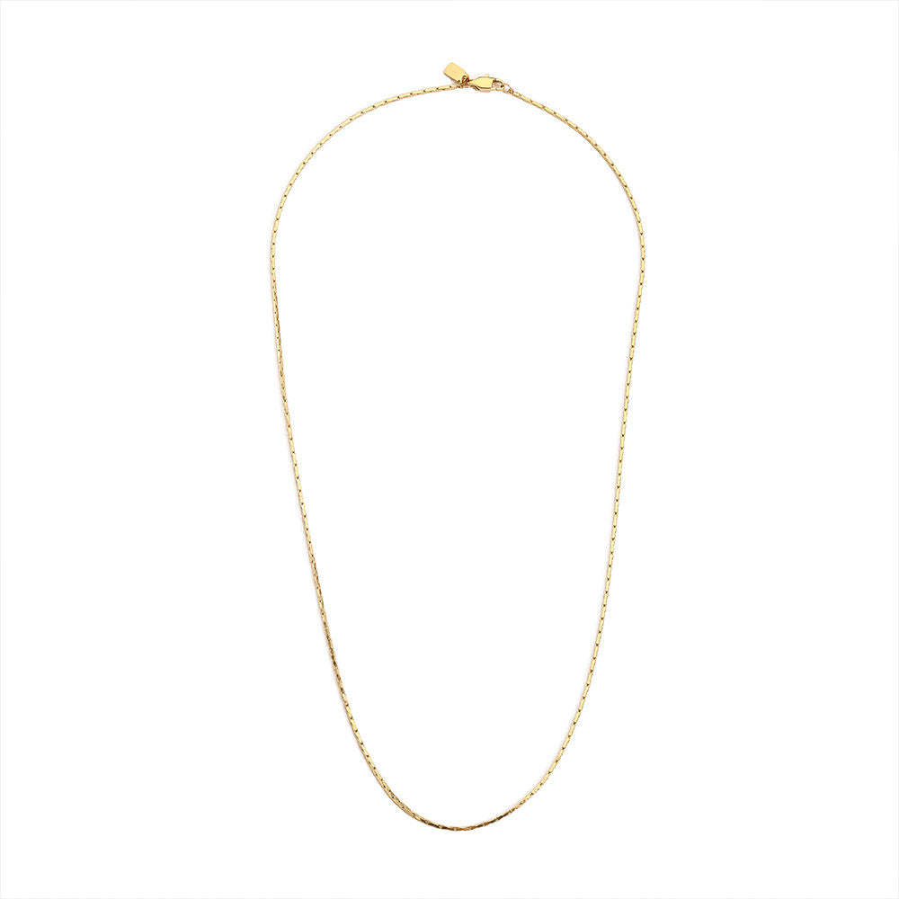 18K Gold Plated Stainless Steel Snake Wire Chain Necklace for Men