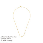 18K Gold Plated Stainless Steel Snake Wire Chain Necklace for Men