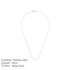 18K Gold Plated Stainless Steel Snake Wire Chain Necklace for Men