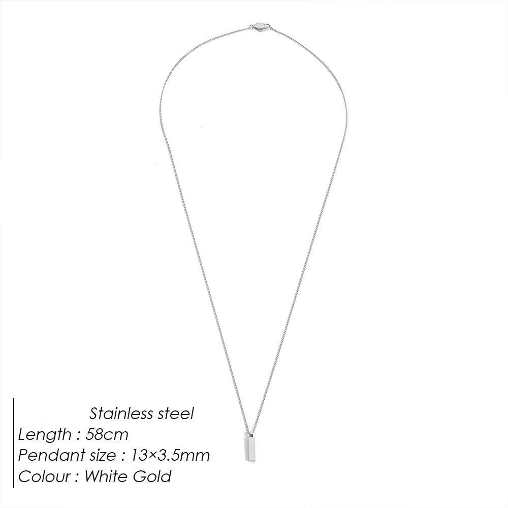 Silver necklace with pendant on a white background