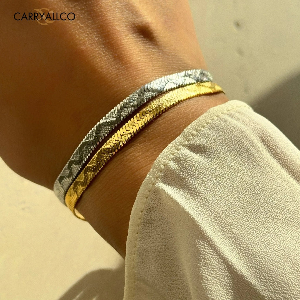 18K Gold Plated Vintage Embossed Bracelet Carryallco