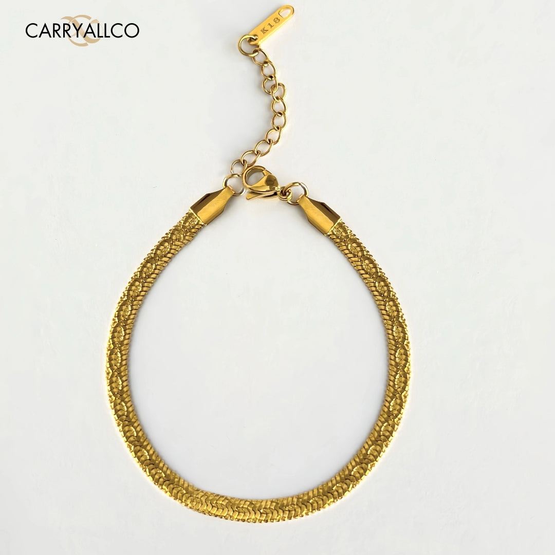 18K Gold Plated Vintage Embossed Bracelet
