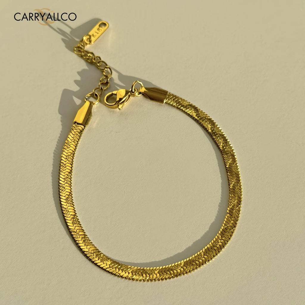 18K Gold Plated Vintage Embossed Bracelet Carryallco