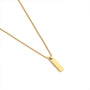 Bar Pendant Box Chain Necklace – 18K Gold Plated Jewellery | Carryallco India