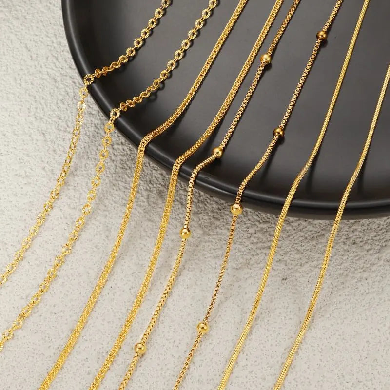 18K PVD Gold Link Chain Necklace – Stainless Steel (Unisex)