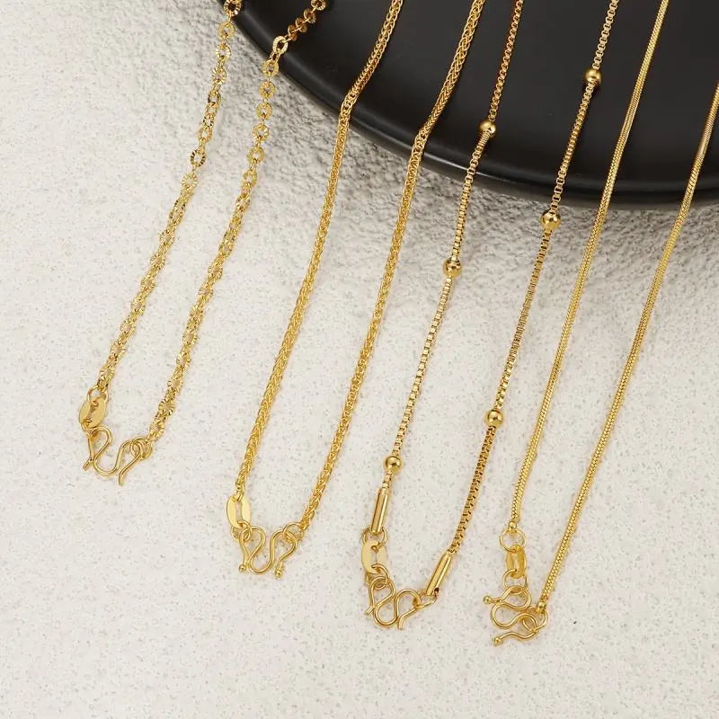 18K PVD Gold Link Chain Necklace – Stainless Steel (Unisex)