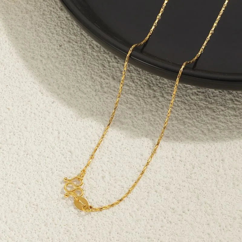 18K PVD Gold Link Chain Necklace – Stainless Steel (Unisex)