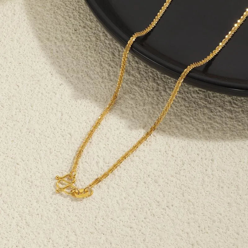 18K PVD Gold Link Chain Necklace – Stainless Steel (Unisex)